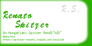 renato spitzer business card